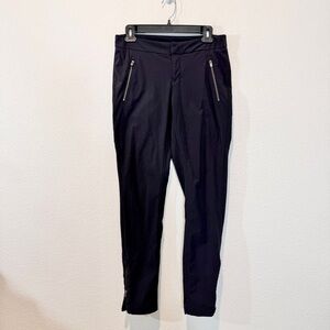 ATHLETA Wander Skinny Ankle Zip Black Pants Women's Size 6 Pockets Style 349953